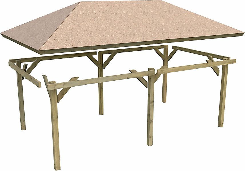 Karibu Pavillon "Kirn 3", (Set), BxTxH: 431x778x315 cm, mit H-Pfostenanker günstig online kaufen