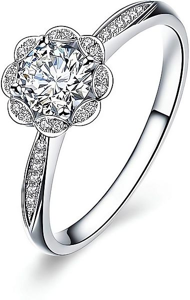 Jumpeak Diamantring Ring Damen 0.16ct 14K Gold E VS2 3EX RundSchliff Diaman günstig online kaufen