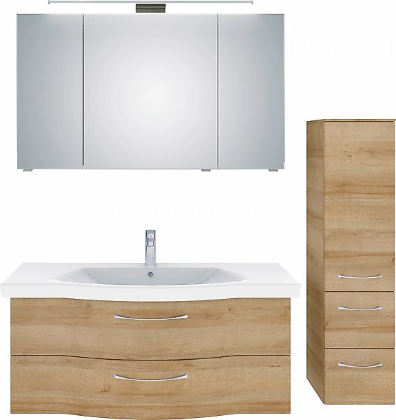 Saphir Badmöbel-Set "6005 Sprint 3-teilig, Keramik-Waschtisch mit LED-Spieg günstig online kaufen
