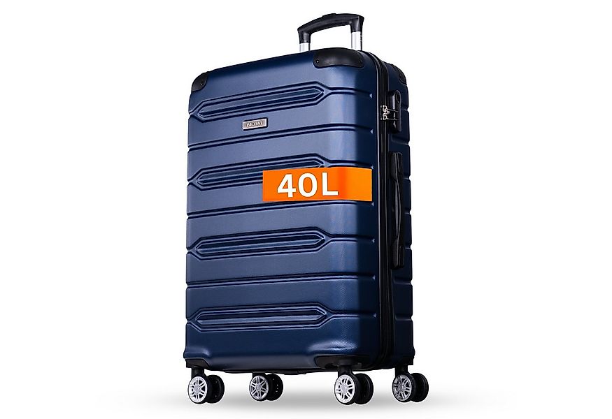 NOWI Hartschalen-Trolley Koffer Hartschalenkoffer mit Zahlenschloss & 8 Rol günstig online kaufen