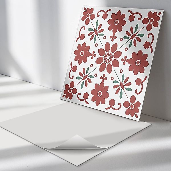 Tulup Spritzschutz Küchenrückwand Blumenmuster mit Blättern günstig online kaufen