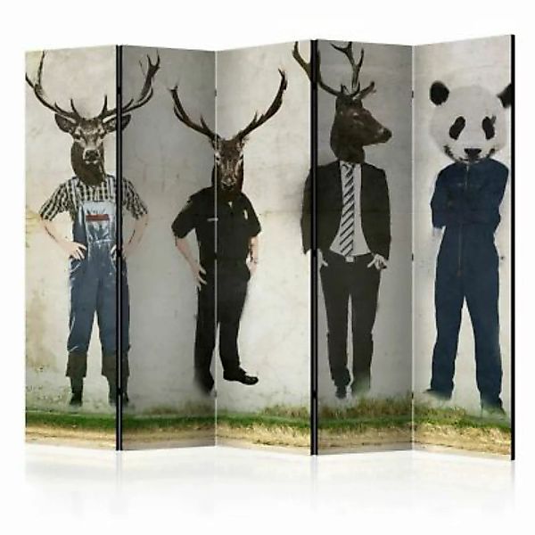 artgeist Paravent Man or Animal? II [Room Dividers] dunkelblau Gr. 225 x 17 günstig online kaufen