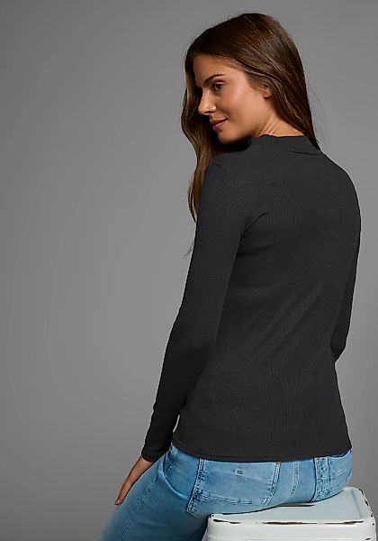 AJC Langarmshirt, langärmelig, Basic-Stil, Stehkragen, ideal für Büro und F günstig online kaufen