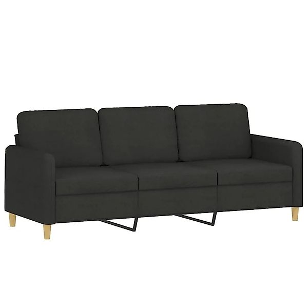 vidaXL 3-Sitzer-Sofa Schwarz 180 cm Stoff 359490 günstig online kaufen