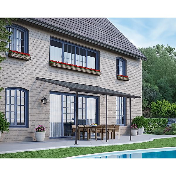 Canopia Terrassenüberdachung Capri 425 cm x 300 cm Anthrazit Grau günstig online kaufen