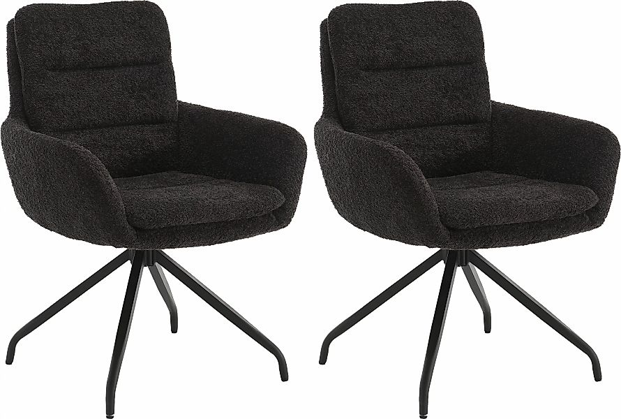 Home affaire Esszimmerstuhl "Taragona", (Set), 2 St., Boucle, mit unterschi günstig online kaufen