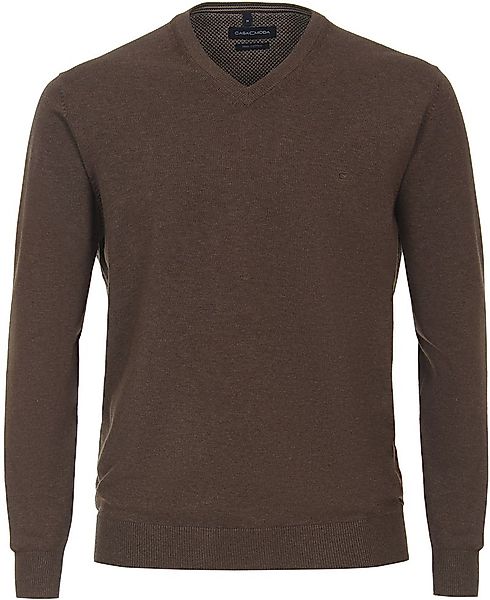 Casa Moda Pullover V-Ausschnitt Orange - Größe M günstig online kaufen