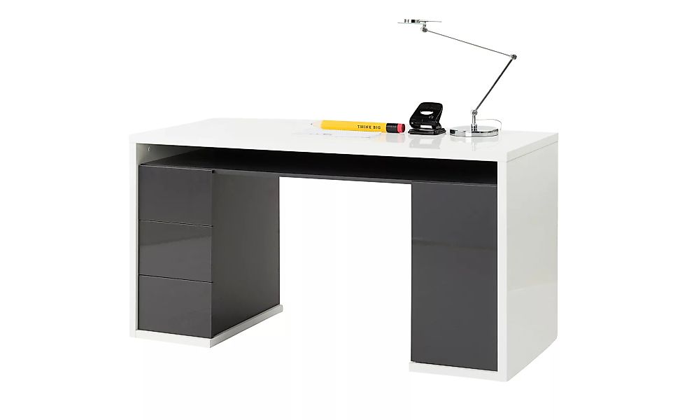 Schreibtisch mit Unterschränken - mehrfarbig - 140 cm - 75 cm - 60 cm - Sco günstig online kaufen