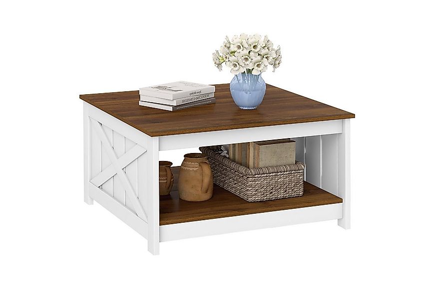 COSTWAY Couchtisch, rechteckig, mit Stauraum, Wohnzimmertisch Holz günstig online kaufen