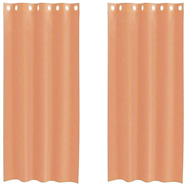 vidaXL Voile Vorhänge mit Ösen 2 Stk Terrakotta 4102139 günstig online kaufen