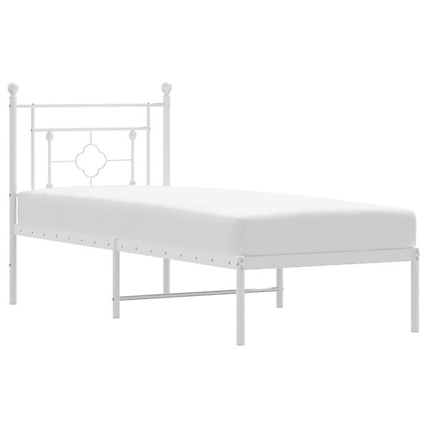 vidaXL Bettgestell mit Kopfteil Metall Weiß 80x200 cm Modell 51930317 günstig online kaufen