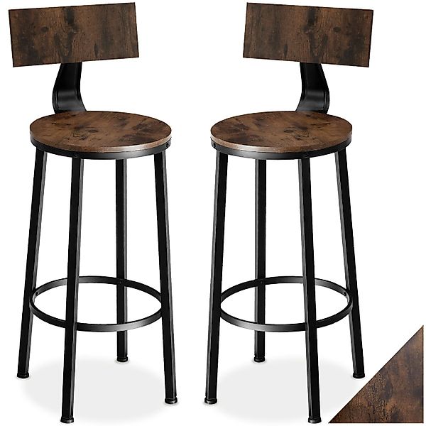 tectake Barhocker 2er Set Barhocker, mit günstig online kaufen