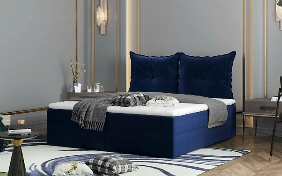 Fun Möbel Boxspringbett Boxspringbett Schlafzimmerbett PERLA in Stoff Opera günstig online kaufen