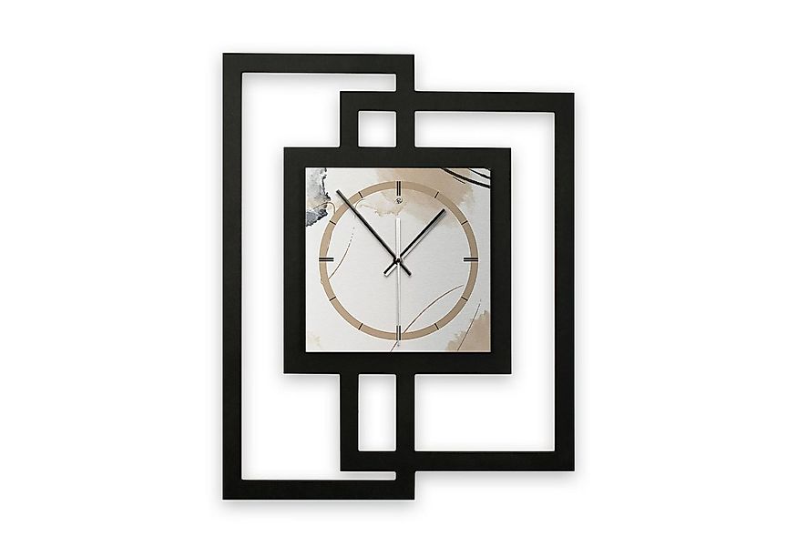 Kreative Feder Wanduhr Design-Wanduhr „Abstract Elegance“ in modernem Metal günstig online kaufen