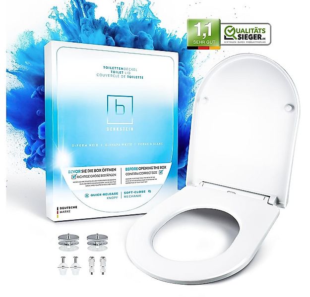 Benkstein WC-Sitz Premium Toilettendeckel antibakteriell D-Form (7-St), mit günstig online kaufen