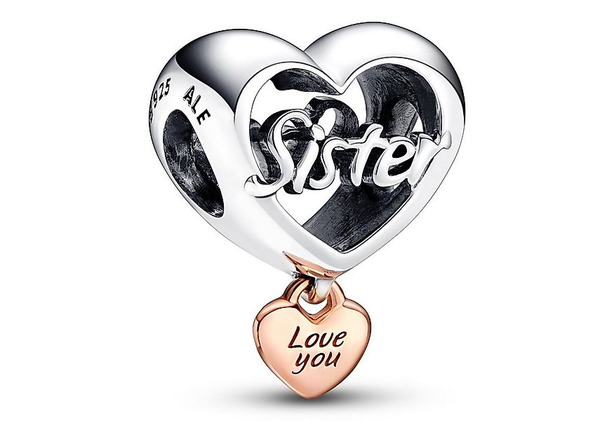 Pandora Herzanhänger Silber Charm Love You Sister Herz günstig online kaufen