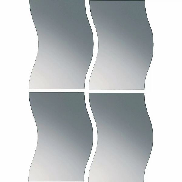 Spiegelkachel-Set in Wellenform Wave 1 günstig online kaufen