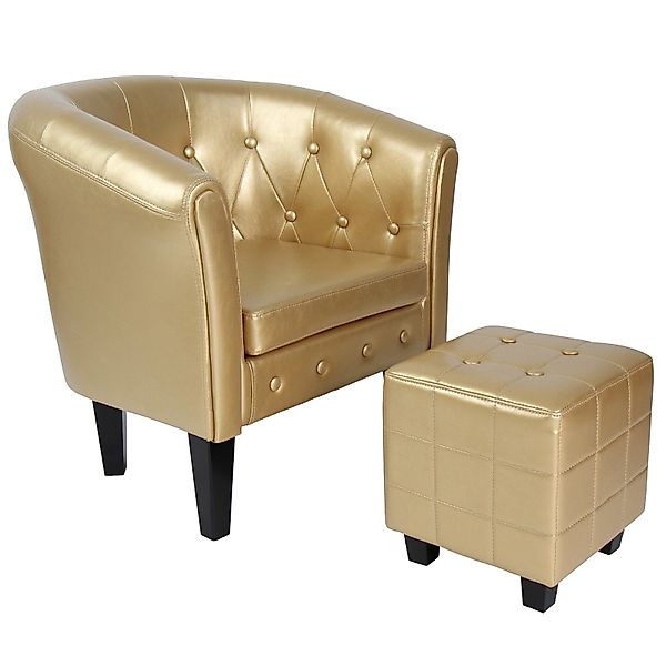 MIADOMODO Chesterfield-Sessel Chesterfield Sessel Hocker Loungesessel günstig online kaufen
