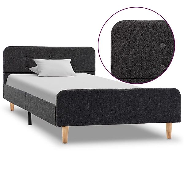 vidaXL Bettgestell Dunkelgrau Sackleinen 100x200 cm 284895 günstig online kaufen