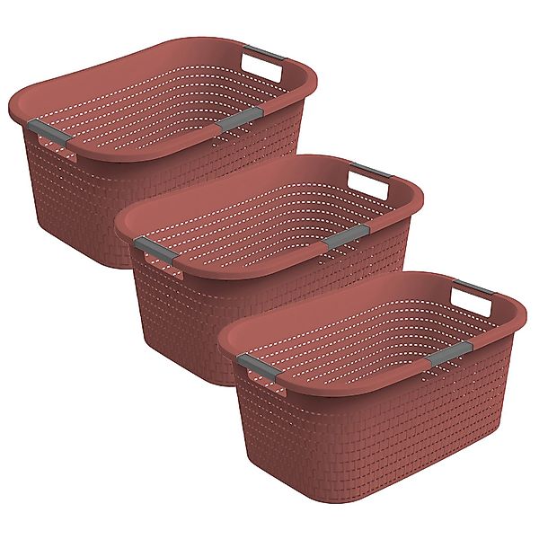 ROTHO Wäschekorb 3er-Set Wäschebox 40L COUNTRY, günstig online kaufen