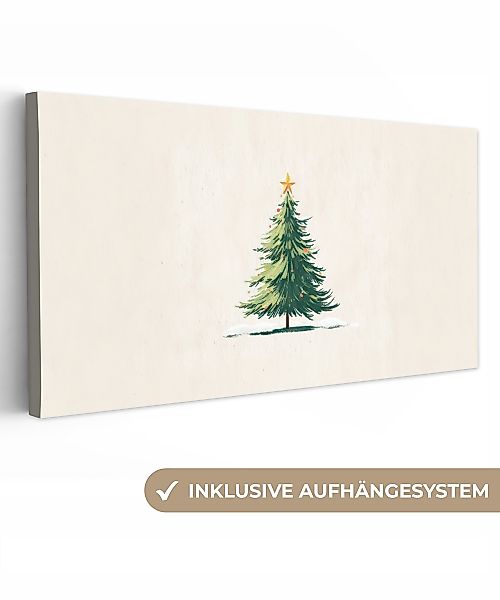 OneMillionCanvasses® Leinwandbild Panorama Weihnachtsbaum - Illustration günstig online kaufen
