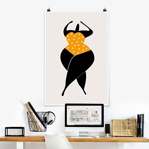 Poster Miss Dance Gelb günstig online kaufen