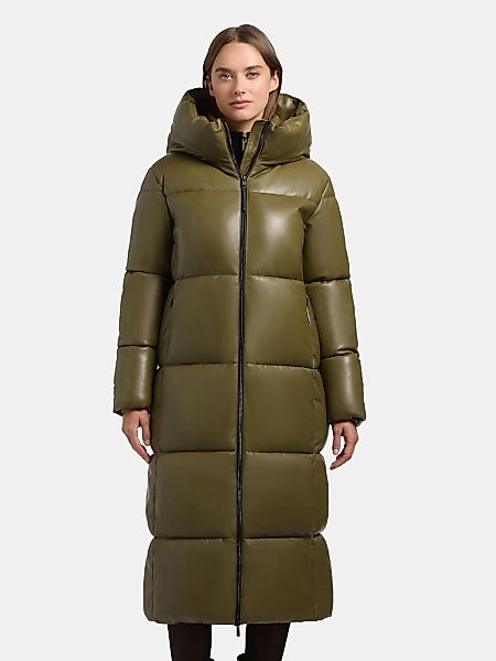 khujo Steppmantel "Destiny" Langer gesteppter Damen Mantel in Lederoptik günstig online kaufen