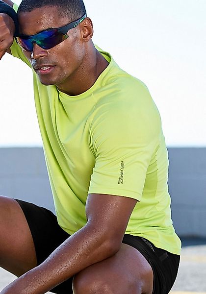 AUTHENTIC LE JOGGER Funktionsshirt mit Rundhalsausschnitt und seitlichen Me günstig online kaufen