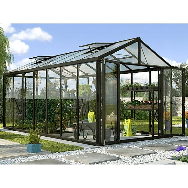 Vitavia Gewächshaus Zeus Comfort 13800 Schwarz 13,8 m² günstig online kaufen