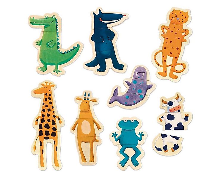 DJECO Holz Magnete verrückte Tierwelt 24 magnetische Holzteile Magnetspielb günstig online kaufen