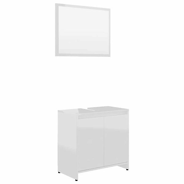vidaXL Badmöbel-Set Hochglanz-Weiß Holzwerkstoff Modell 55 günstig online kaufen