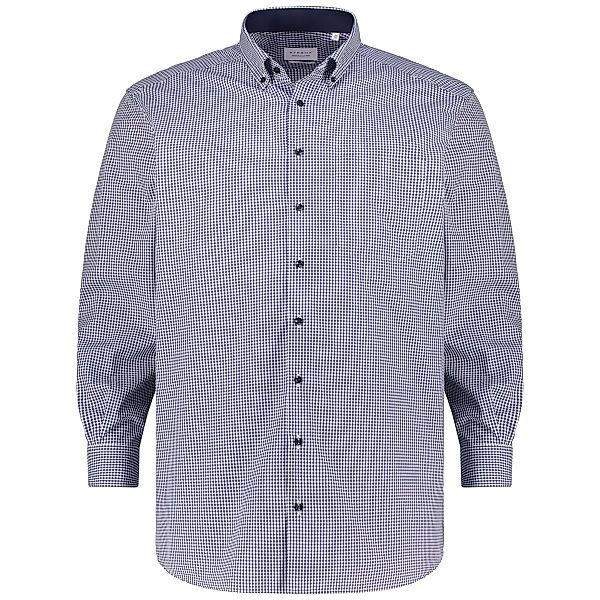 ETERNA Kariertes Businesshemd, bügelfrei, langarm Farbe blau/weiß Größe: 48 günstig online kaufen