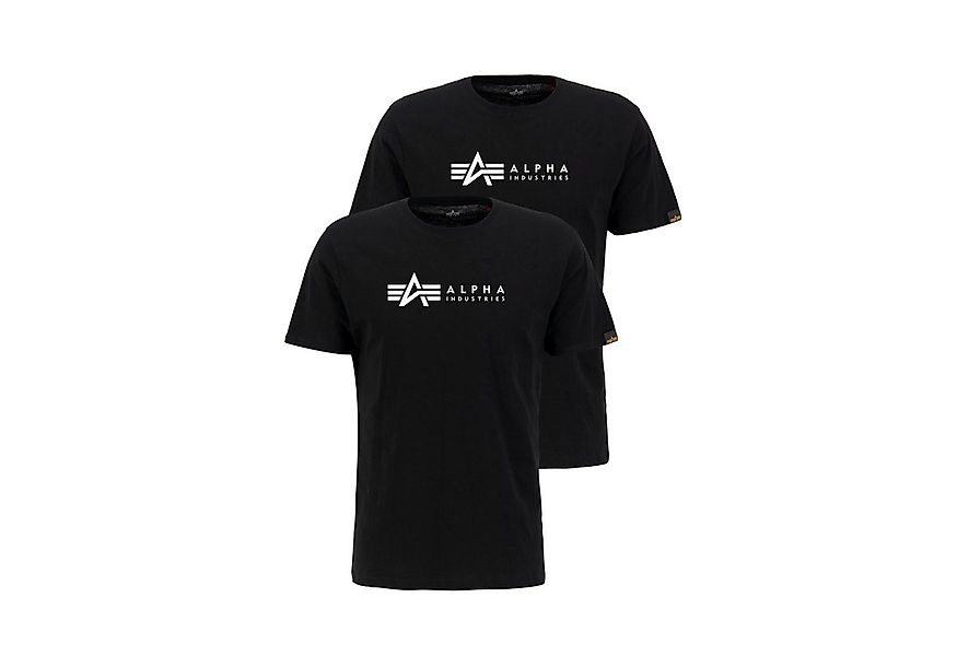 Alpha Industries Rundhalsshirt Label T 2 Pack (Packung, 2-tlg., 2er-Pack) günstig online kaufen