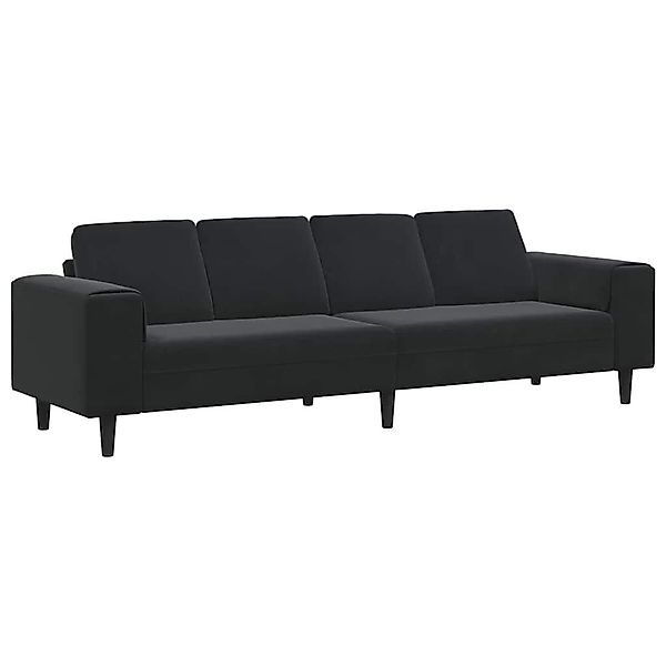 vidaXL Sofa Sofa Set Schwarz Samt, günstig online kaufen