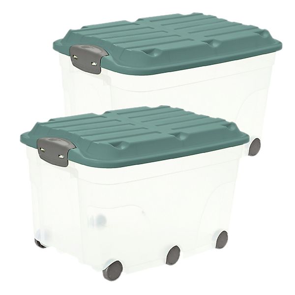 ROTHO Aufbewahrungsbox Roller 6 2er-Set Spielzeugkiste günstig online kaufen