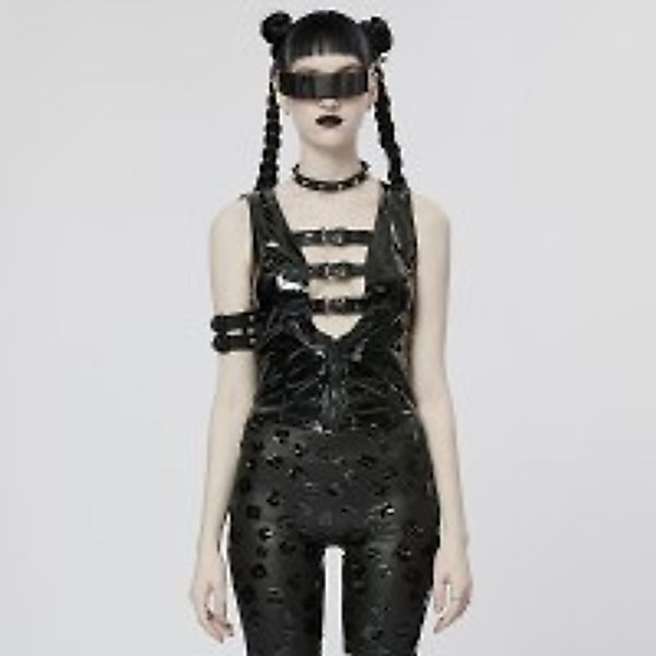 Cyberpunk PVC Top mit starker Ausstrahlung günstig online kaufen