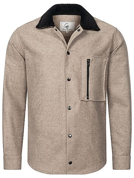 Rock Creek Flanellhemd Herren Hemd mit Teddyfell-Kragen günstig online kaufen