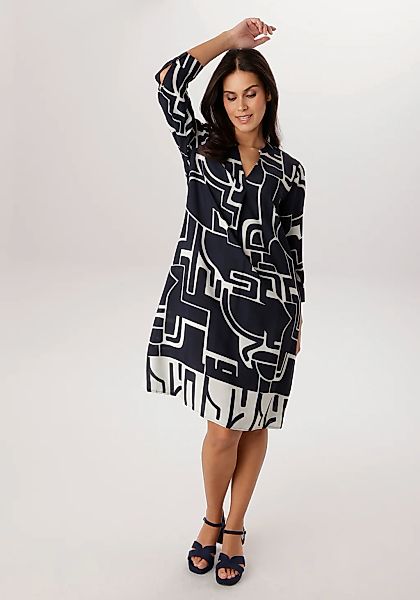 Aniston SELECTED Blusenkleid mit abstraktem, labyrinthartigem Linienmuster günstig online kaufen