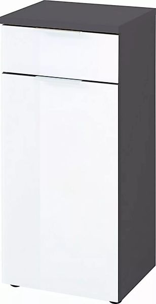 KADIMA DESIGN Unterschrank Unterschrank Bad LEINE Weiß-Grau 39 x 86 x 34 günstig online kaufen