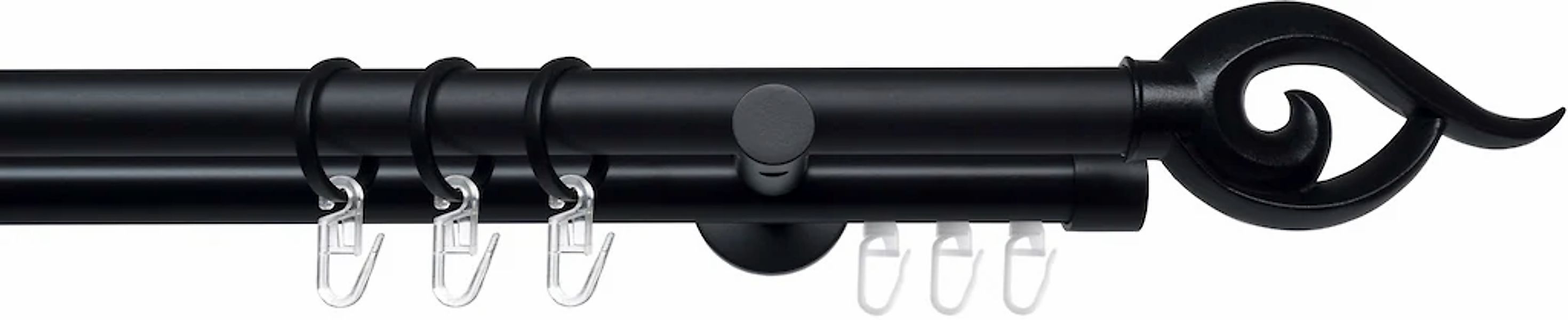 Liedeco Gardinenstange "Stilgarnitur 20 mm Blues Bessie" Ø 2 mm 2 läufig-lä günstig online kaufen