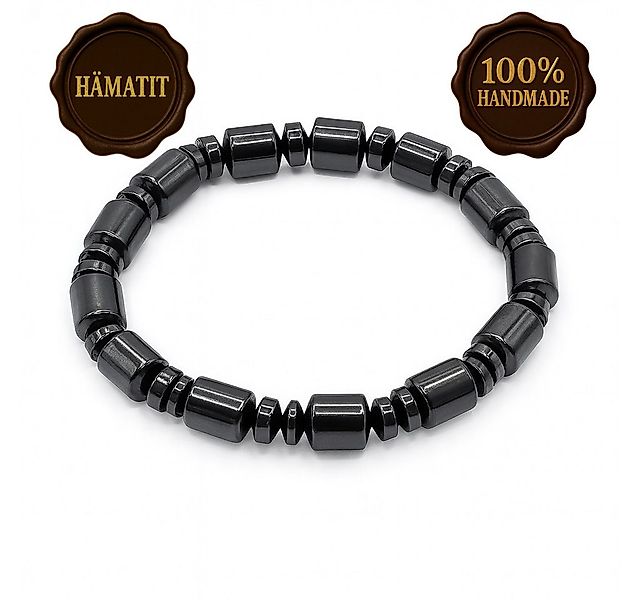 M-Punkt24 Armband Hämatit (Hämatit Herren Ø60mm Naturstein Schmuck, mit Ges günstig online kaufen