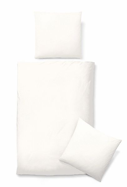 Biberna Bettwäsche "Romy" 2 Stk. feine Streifen in Uni-Optik und kochfest günstig online kaufen