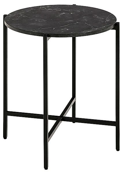 ACTONA GROUP Beistelltisch Lamoine, Rund, Izmir matt schwarz, rau Melamin, günstig online kaufen