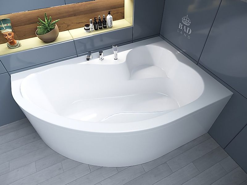 KOLMAN Badewanne Eckbadewanne Mega 160x105, (Links/Rechts), Ablaufgarnitur günstig online kaufen