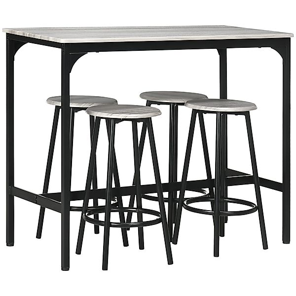 HOMCOM Bargruppe 5-tlg, mit 4 Barhocker, günstig online kaufen