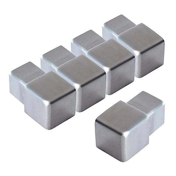 Dalsys Endstück Quadratprofil 5x 12,5mm Edelstahl Gebürstet günstig online kaufen