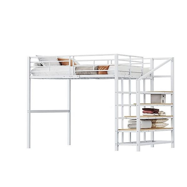 Gotagee Hochbett Jugendbett Multifunktional Kinderbett 140x200 Metallbett S günstig online kaufen