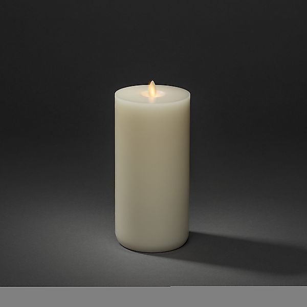 KONSTSMIDE LED-Kerze, Echtwachskerze, handgegossen, mit 3D Flamme, Ausblasf günstig online kaufen