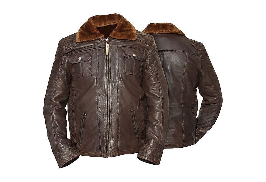 German Wear Lederjacke Trend 516J Lederjacke Jacke Lamm Nappa Leder dunkelb günstig online kaufen