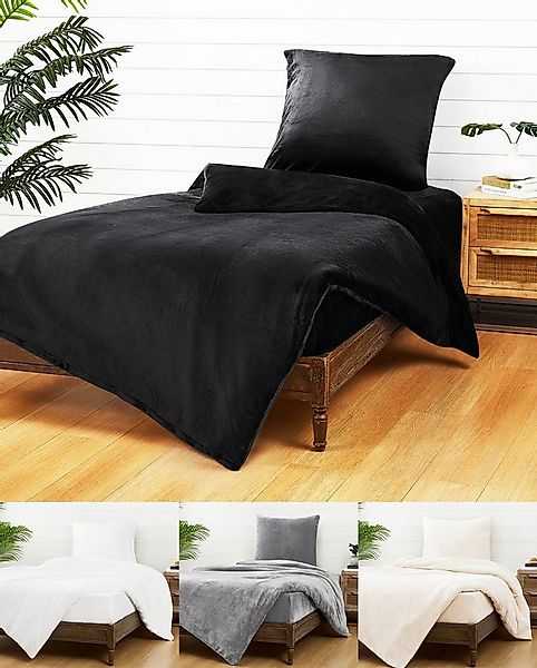 JACK Bettwäsche JACK Teddy Flausch 135x200cm Weiß Grau Anthrazit Blau, Micr günstig online kaufen